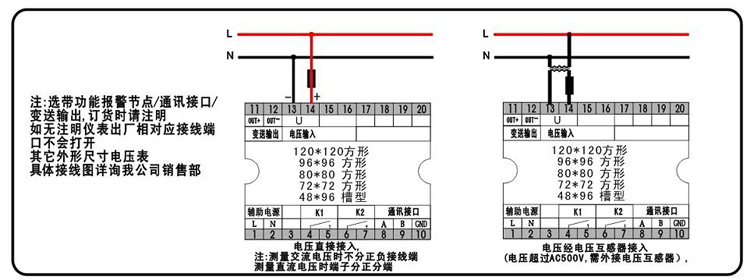 概述 智能电压表采用交流采样技术,能测量电网中的电压,可通过面板按键设置倍率,性价比极高。 具有安装方便、接线简单、维护便利、工程量小、现场可编程设置输入参数等特点,并且能够完成与业界不同PLC,工控计算机的组网通信。 特点 测量:单相电压 显示:一排LED数码管显示 用途:适用于电力电网,自动化控制系统.